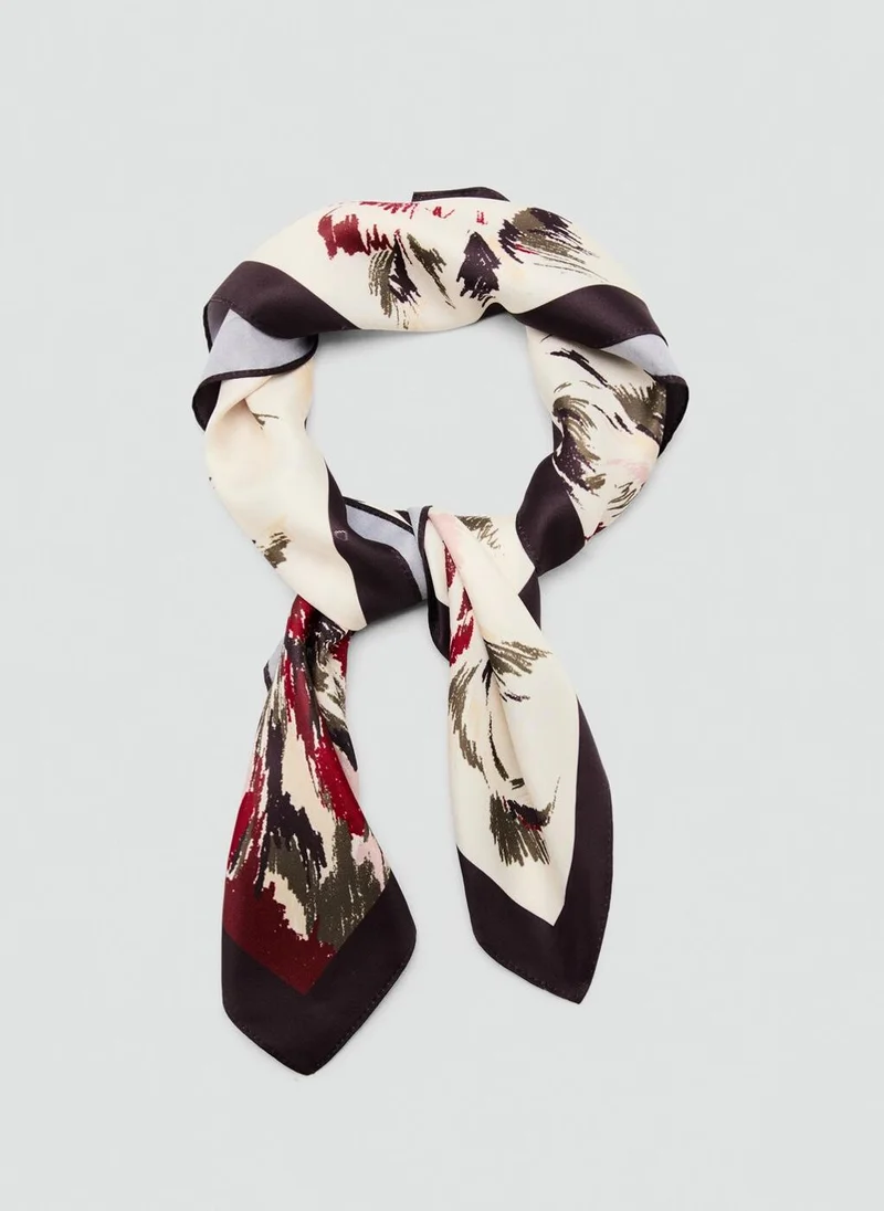 مانجو Flowers printed scarf