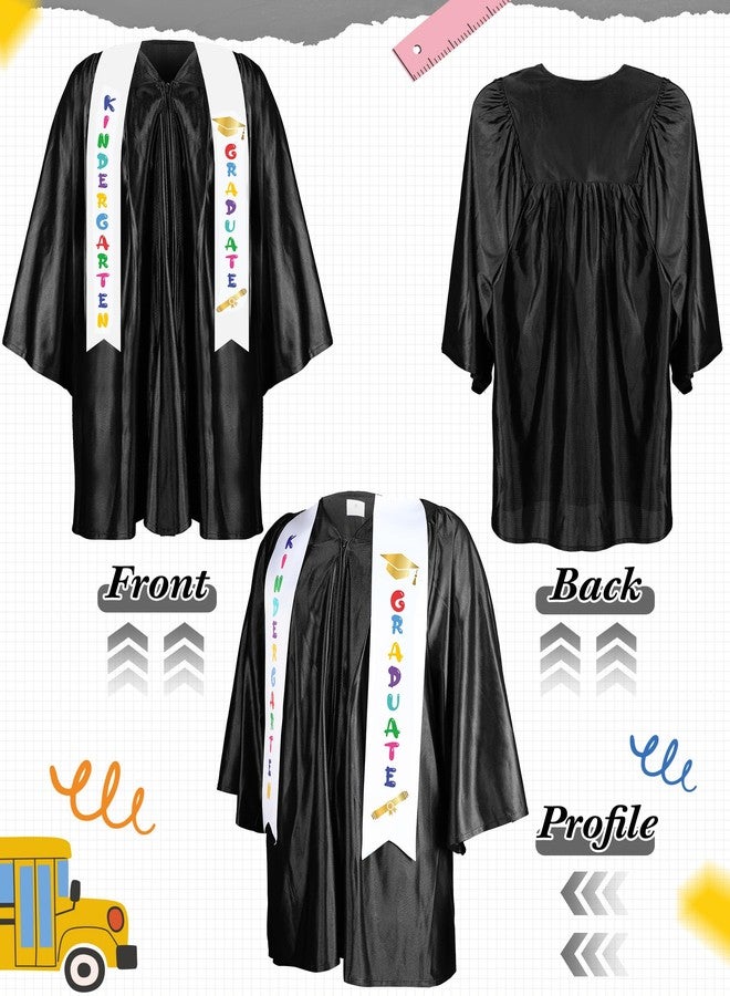 Foaincore 2026 Year Preschool and Kindergarten Graduation Gown Cap Tassel Set with 2026 Charm Printed Stole Grad Gift(30,Black) - Image 3