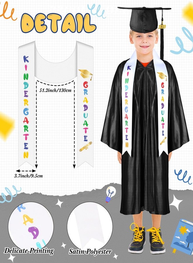 Foaincore 2026 Year Preschool and Kindergarten Graduation Gown Cap Tassel Set with 2026 Charm Printed Stole Grad Gift(30,Black) - Image 4