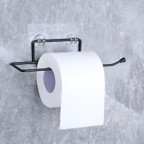 Zollyss Adhesive Paper Towel Holder, Wall Mounted, Black, 23L X 5H cm, No Drill Installation - Image 3