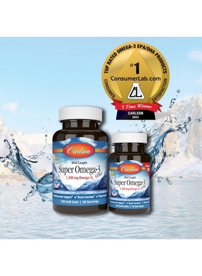 كارلسون - سوبر أوميجا 3 جيمز، 1200 مجم من أحماض أوميجا 3 الدهنية مع حمض إيكوسابنتينويك وحمض دوكوساهيكسانويك، مكمل غذائي من الأسماك البرية النرويجية، كبسولات زيت السمك ذات المصدر المستدام، مكملات أوميجا 3، 100+30 كبسولة هلامية - Image 3