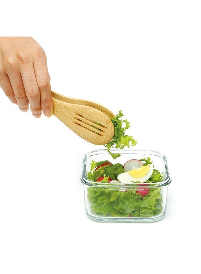 غلاسلوك جلاسلوك MCSB-049 علبة حفظ طعام زجاجية 490 مل مربعة محكمة الإغلاق خالية من BPA وآمنة للميكروويف - Image 2
