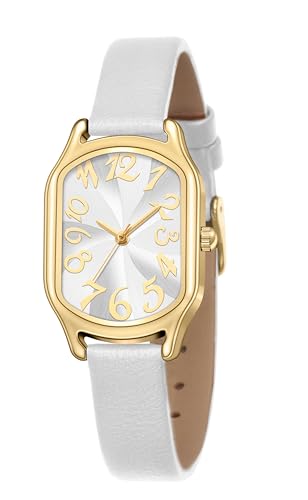Asan Ge Womens Leather Strap Watch Dainty Waterproof Square Watch Vintage Watches for Small Wrists with Seconds and Numbers Dial Easy to Read for Everyday Style and Gift - Image 1