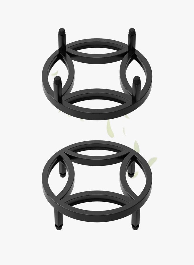 Zhongma 2 Pack 11.8" Sturdy Potted Plant Stand Flower Pot Holder Heavy Duty Construction, Low Plant Stand for Home Indoor and Outdoor, Sturdy plant riser and saucer without Installation Required - Image 1
