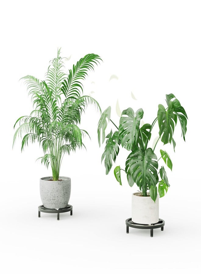 Zhongma 2 Pack 11.8" Sturdy Potted Plant Stand Flower Pot Holder Heavy Duty Construction, Low Plant Stand for Home Indoor and Outdoor, Sturdy plant riser and saucer without Installation Required - Image 3