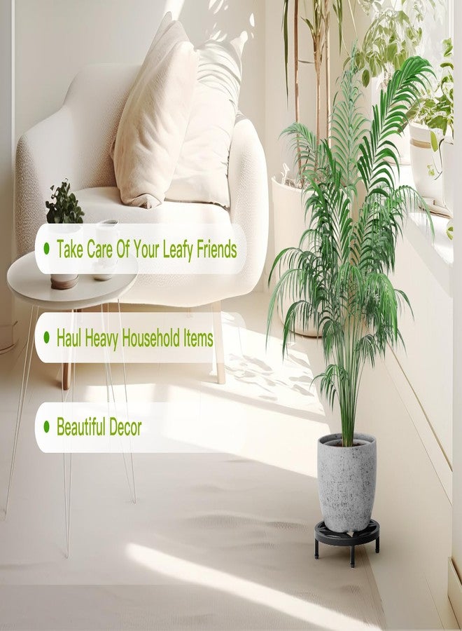 Zhongma 2 Pack 11.8" Sturdy Potted Plant Stand Flower Pot Holder Heavy Duty Construction, Low Plant Stand for Home Indoor and Outdoor, Sturdy plant riser and saucer without Installation Required - Image 5