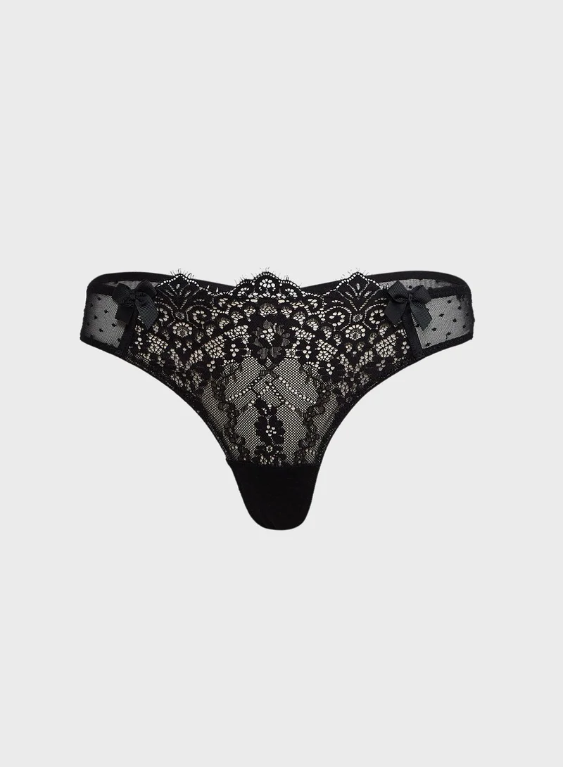 hunkemoller Marilee Lace Detail Thong