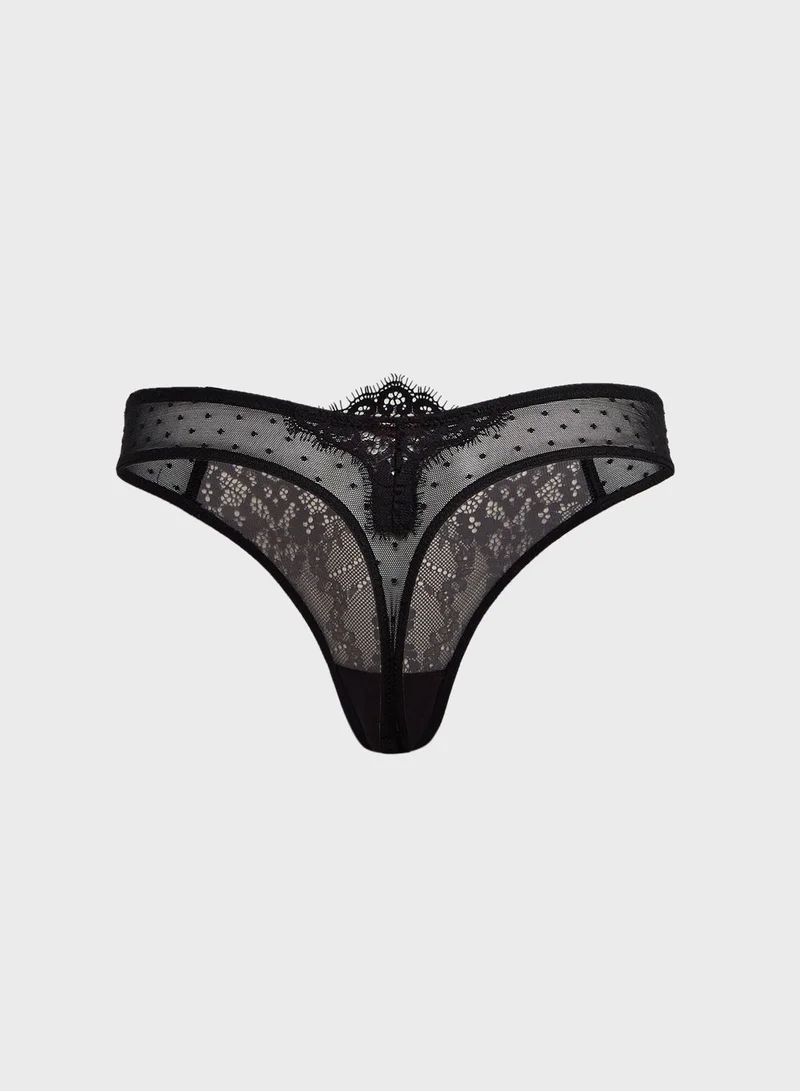 hunkemoller Marilee Lace Detail Thong