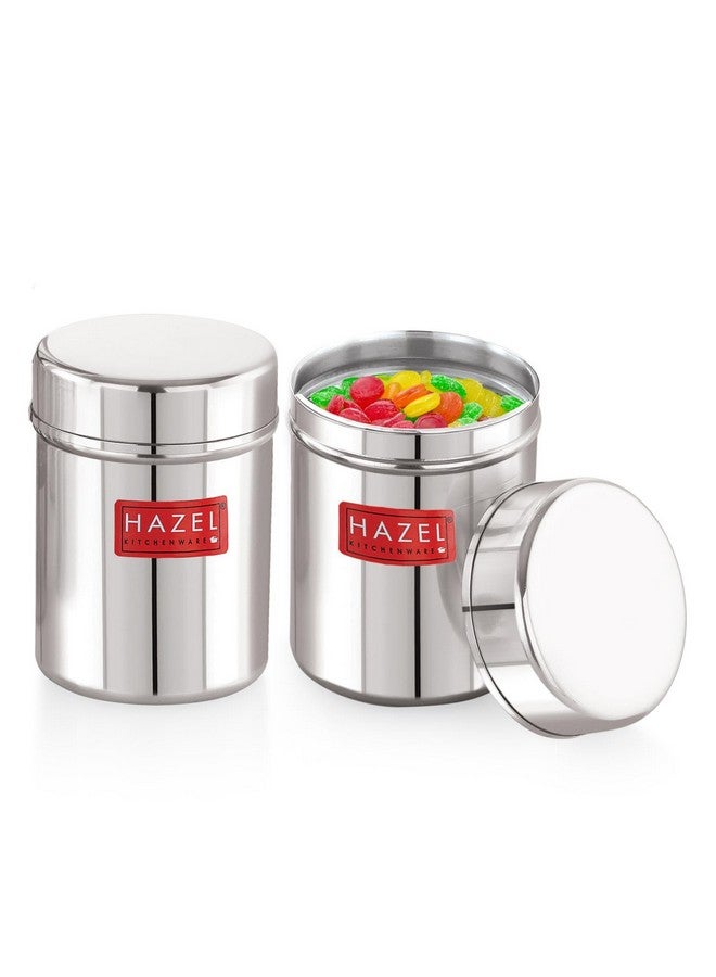 HAZEL Stainless Steel Container | Kitchen Air Tight Storage Dabba Containers Set of 2, 200 ML - Image 1