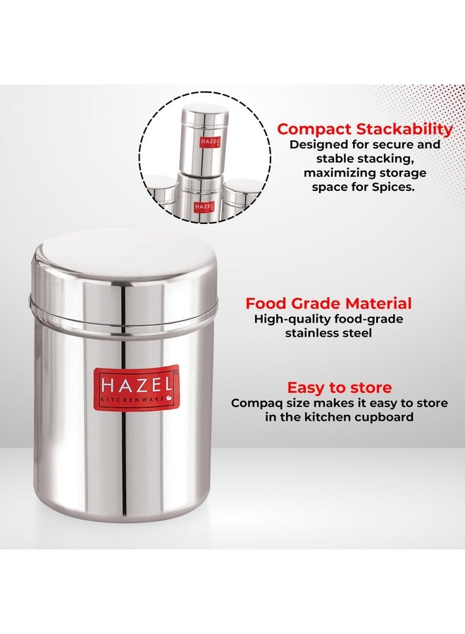 HAZEL Stainless Steel Container | Kitchen Air Tight Storage Dabba Containers Set of 2, 200 ML - Image 3