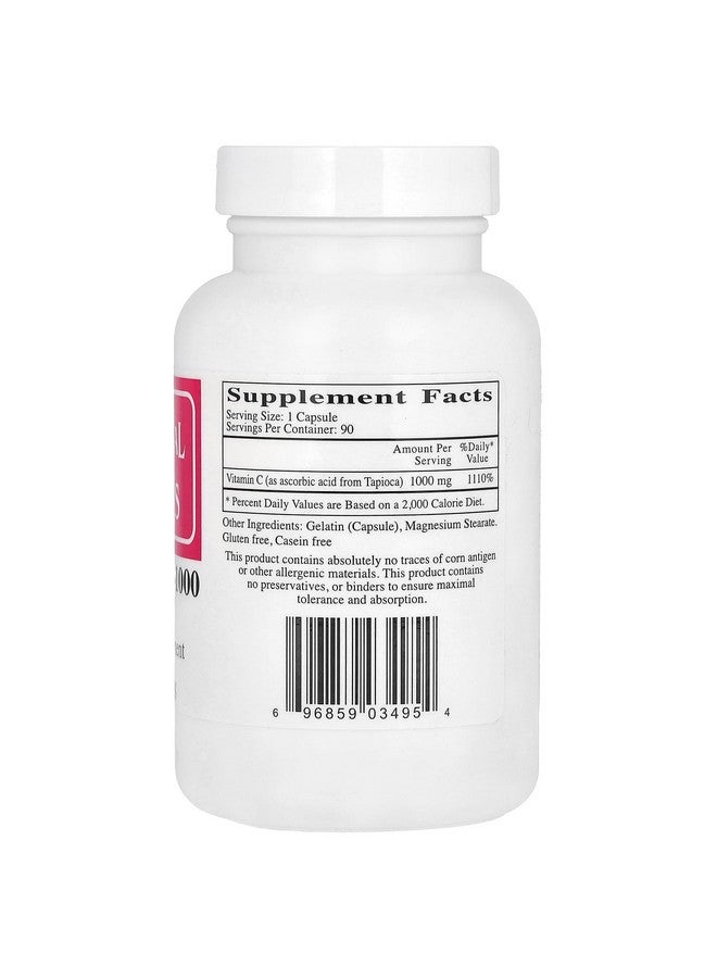 Ecological Formulas Vitamin C-1000 from Tapioca 90 Capsules - Image 2