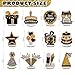 PAMBO Happy Birthday Table Decorations Centerpieces 12Piece Black Gold Wooden Glitter Party Decor Set Elegant Reusable Birthday Supplies for Men Women Kids - Image 4
