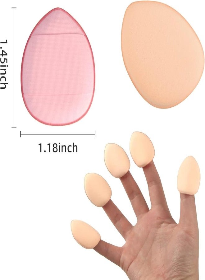BANIRA Finger Puff, 12 Pcs Mini Makeup Puff,Suitable For Foundation, Concealer, Eye Shadow,Beauty Makeup Tools - Image 2