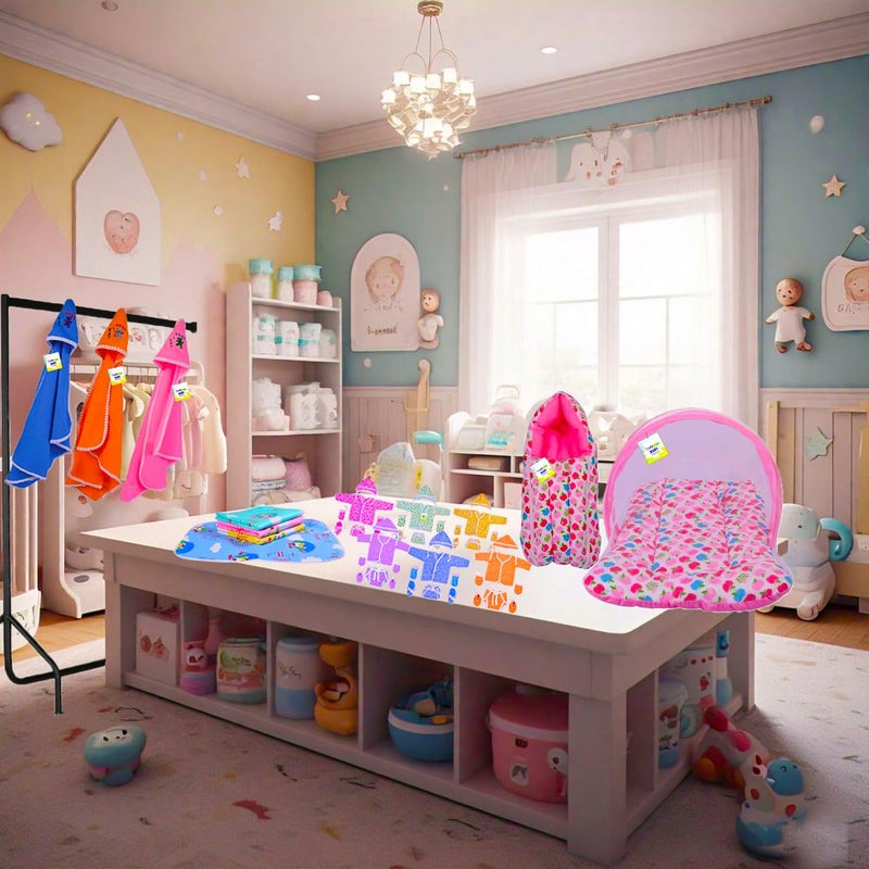 Toddylon Flat Bed Baby Gift Set for New Born Essential Products All (Multicolor, 0-6 Months) - Image 4