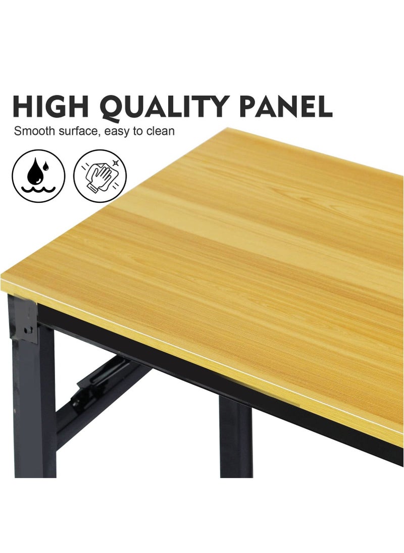 SKY-TOUCH - Folding Table Multi-functional Portable Desk with Adjustable Height Legs for Computer Camping, Garden, Picnic,Coffee,BBQ,(80 * 40 * 75cm) - Image 1