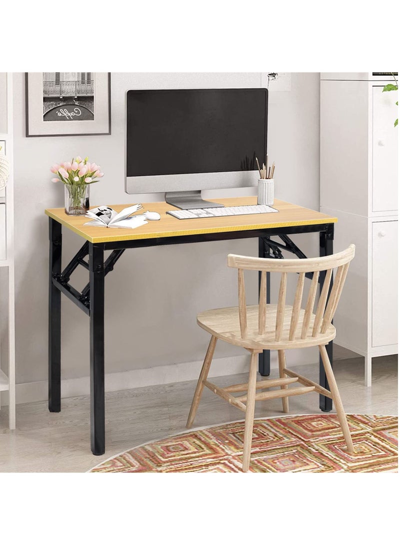 SKY-TOUCH - Folding Table Multi-functional Portable Desk with Adjustable Height Legs for Computer Camping, Garden, Picnic,Coffee,BBQ,(80 * 40 * 75cm) - Image 1