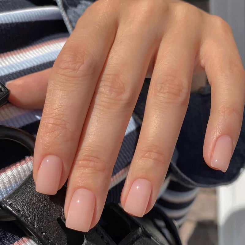 Jsiallye 6 Packs (144 Pcs) French Tip Press On Nails - Jsiallye Milky White Short Square Press on Nails Nude Glazed, Gradient Glue On Nails in 12 Sizes - 24 Fake Nails Kit, Simple Stick On Nails for Women - Image 2