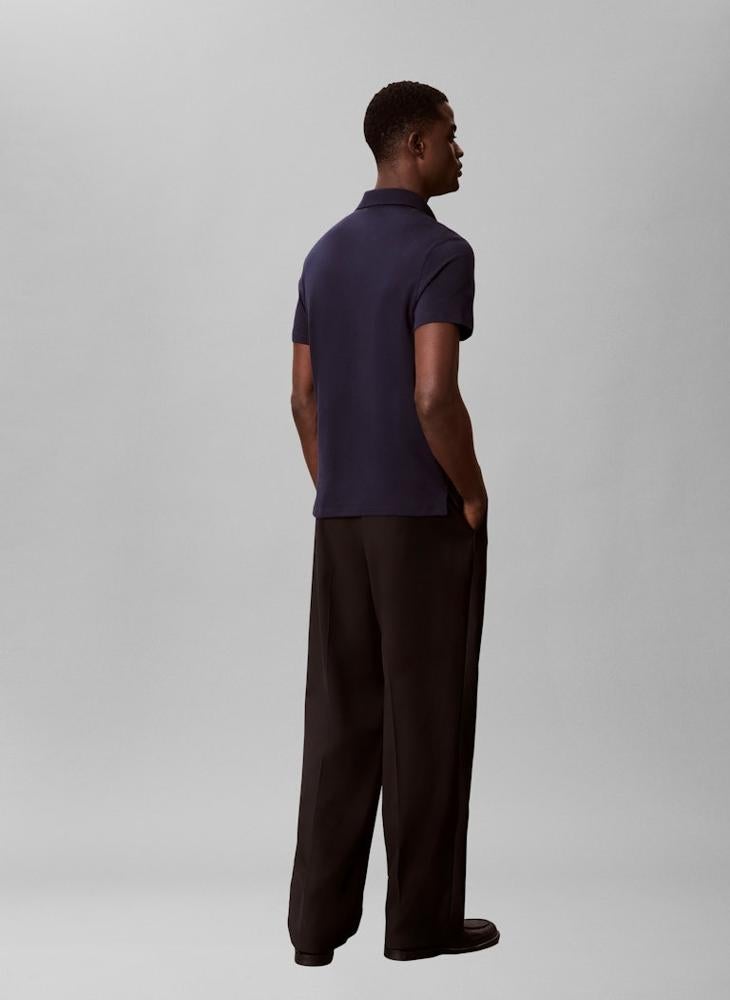 CALVIN KLEIN Slim Fit Logo Patch Polo Shirt - Image 2