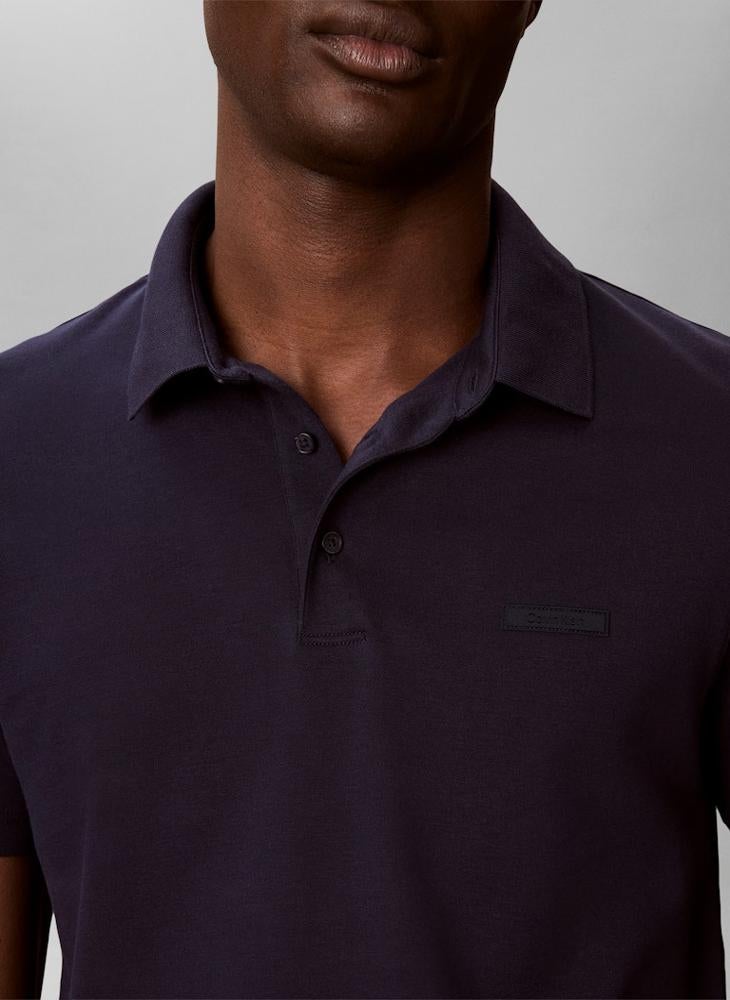 CALVIN KLEIN Slim Fit Logo Patch Polo Shirt - Image 3