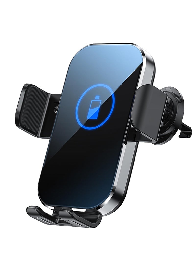 SYOSI Wireless Charger for Car, 15W Auto-Clamping Charger Mount, 360° Adjustable Air Vent Car Charging Holder, Fit for iPhone 14 13 12 11 10 8 Pro Max Xs, Samsung Galaxy S &Note Series LG etc - Image 1