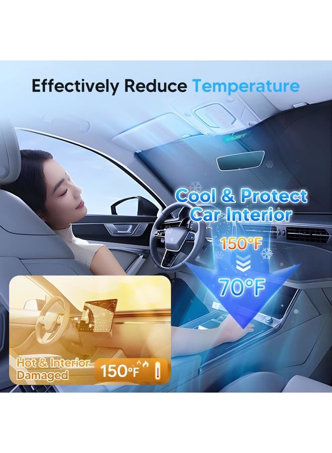 KUST Custom Fit Windshield Sun Shade for BMW X5 2014 2015 2016 2017 2018 Accessories Window Sun Visor Protector Foldable Sunshade Blocks UV Rays Keep Your Car Cool - Image 3
