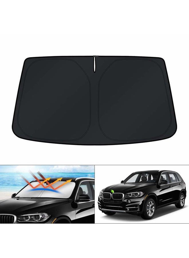 KUST Custom Fit Windshield Sun Shade for BMW X5 2014 2015 2016 2017 2018 Accessories Window Sun Visor Protector Foldable Sunshade Blocks UV Rays Keep Your Car Cool - Image 1