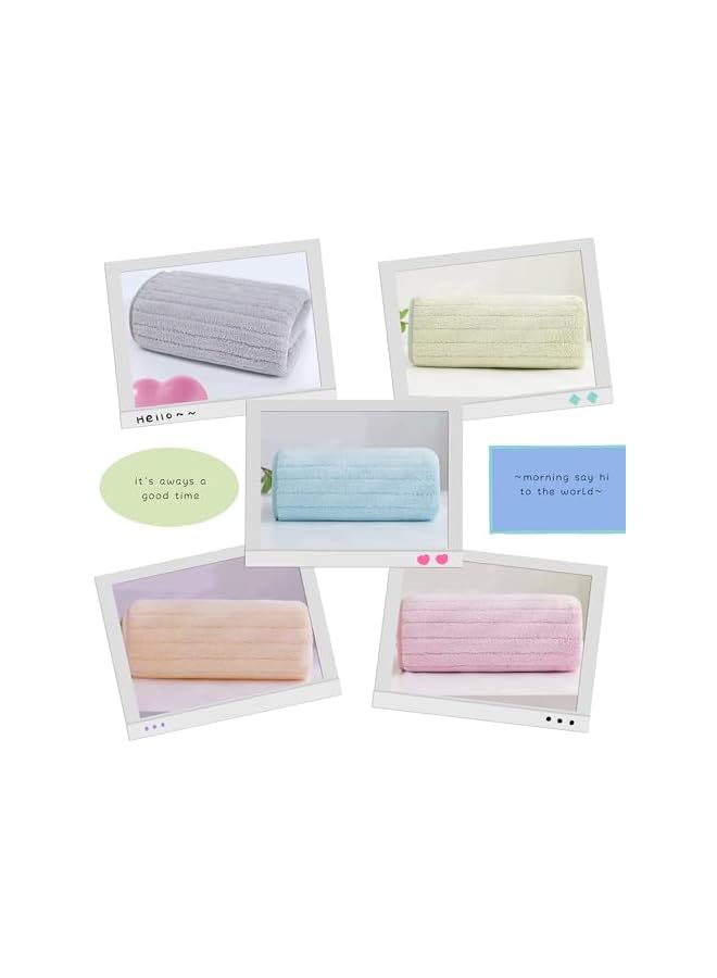 The Bros 5 pcs Luxury Towels Set (35 * 75cm) made of Ultra-Fine Fiber Highly Absorbent Thickened Fast Drying, Lightweight Durable Suitable for Hotel Bathroom Beach SPA Home use - Image 3