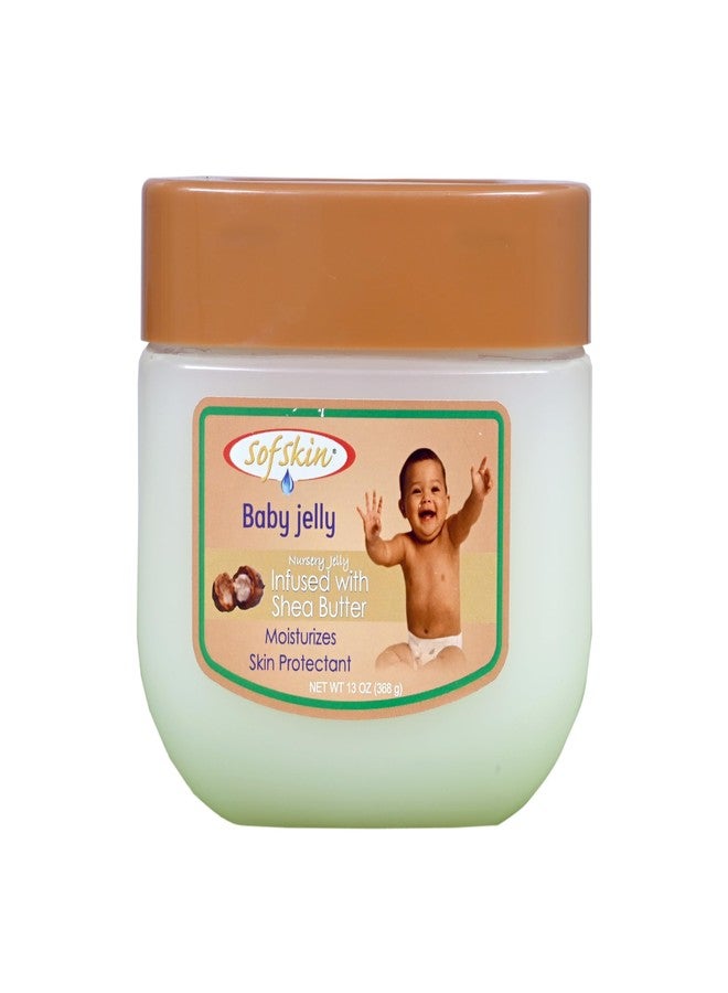 Sofskin Baby Jelly with Shea Butter, Skin Protectant and Moisturizer, 13 Oz (368g), Nursery Care for Diaper Rash, Sanitary Napkins Rash, Minor Cuts and Chapped Skin. Export Surplus. Paedratics recommended. (See Video) - Image 2