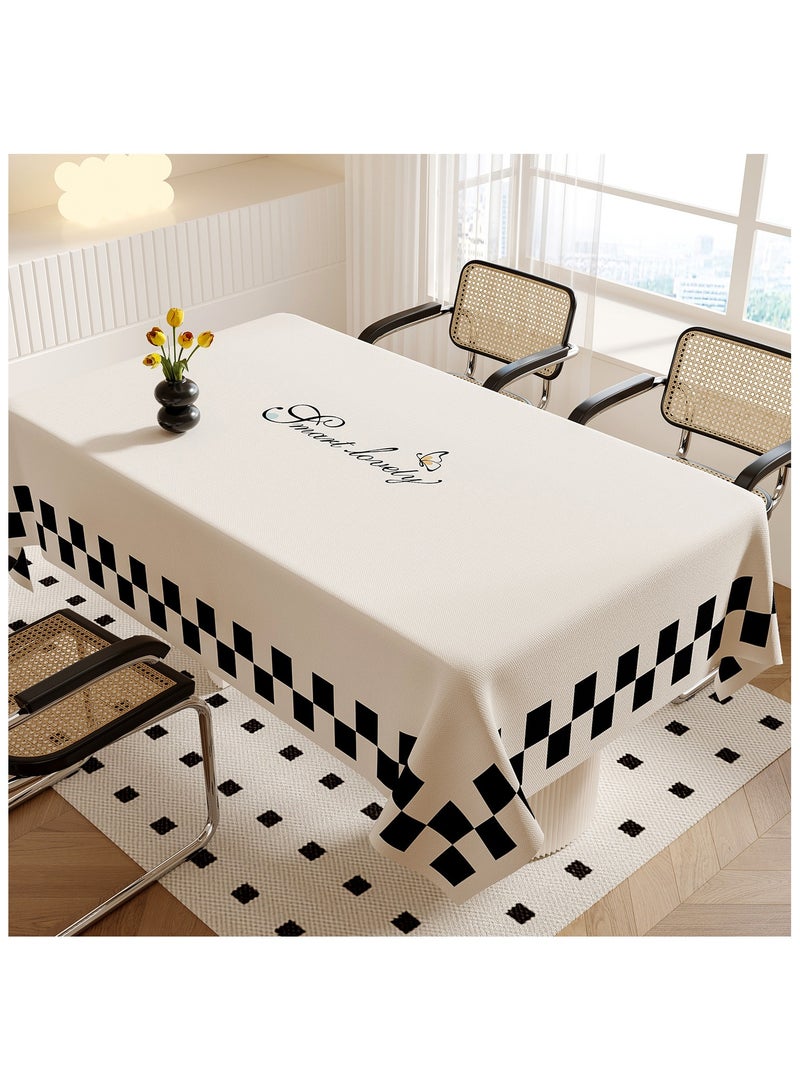 آنا tablecloth مقاوم للماء والزيت ومتين - مفرش طاولة ناعم غير قابل للغسل، مناسب للاستخدام المنزلي والمطاعم والخارج، حماية أنيقة لسطح الطاولة من الحرارة80*120cm - Image 1