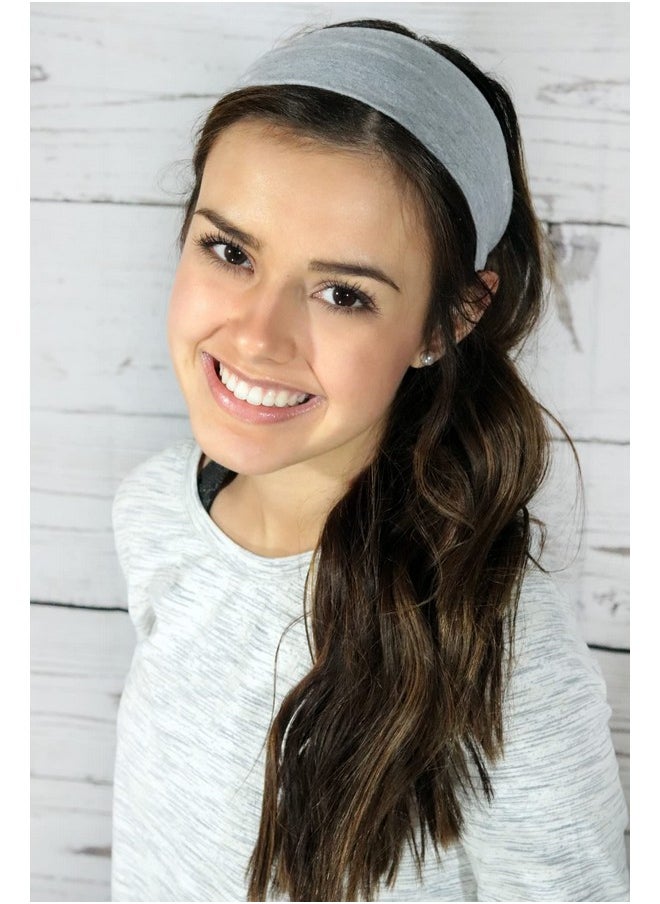 Kenz Laurenz Soft And Stretchy Elastic Cotton Headbands Pack Of 12 Neon Green  - Image 3
