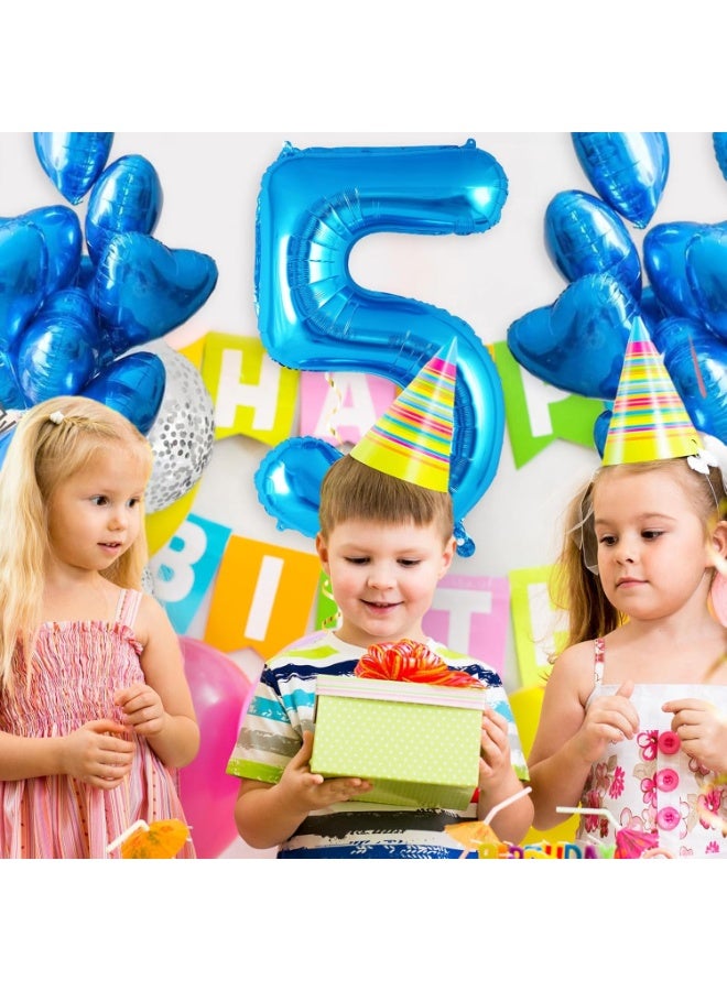 شراء تزيين حفلات عيد الميلاد رقم 9 بالمنطاد رقم 32 بوصة باللون الأزرق الكبير، وحفلات عيد الميلاد رقم 5 بزرقائق البوليستر الكبيرة رقم 5 بالونات، وحفلات الزفاف، والصور الفوتوغرافية لخطوبة العروس، والاحتفال بالذكرى السنوية - Image 4