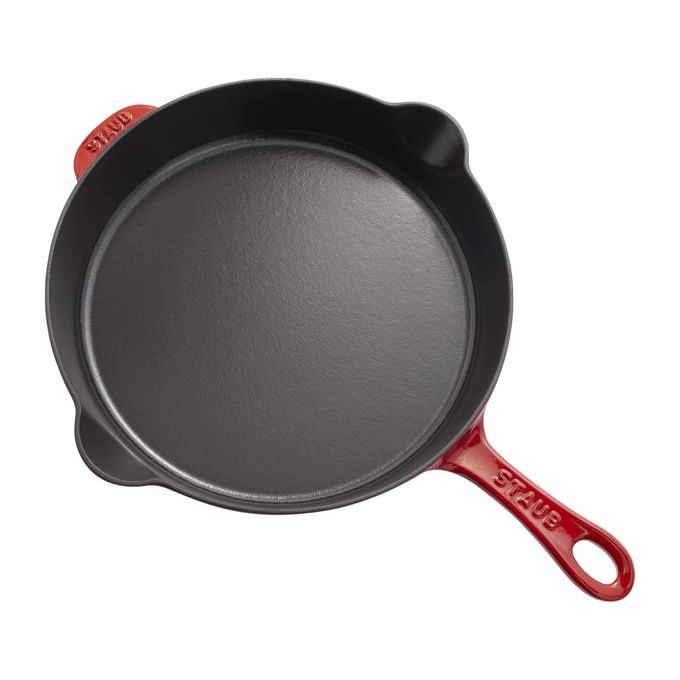 STAUB Cast Iron 11-Inch Traditional Skillet Cherry, Made In France - Image 2
