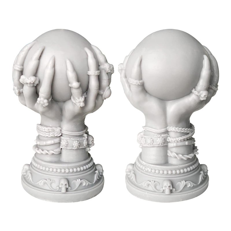 Skull Rose Crystal Ball  Ghost 3D Silicone Molds for Resin Candle  Body Soap Making