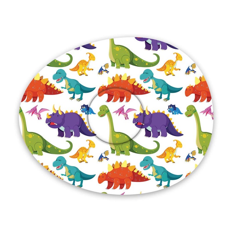 Rockadex Adhesive Patches Compatible for Freestyle Libre Sensor Freestyle Libre Precut Dinosaur Design Adhesive Patches 10 Pack