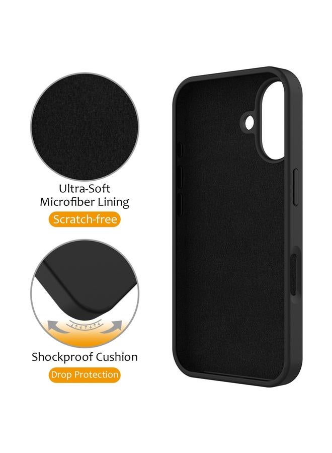 اس-توب جراب لهاتف iPhone 16 مصنوع من السيليكون السائل المغناطيسي MagSafe مع حامل حلقي - Image 4