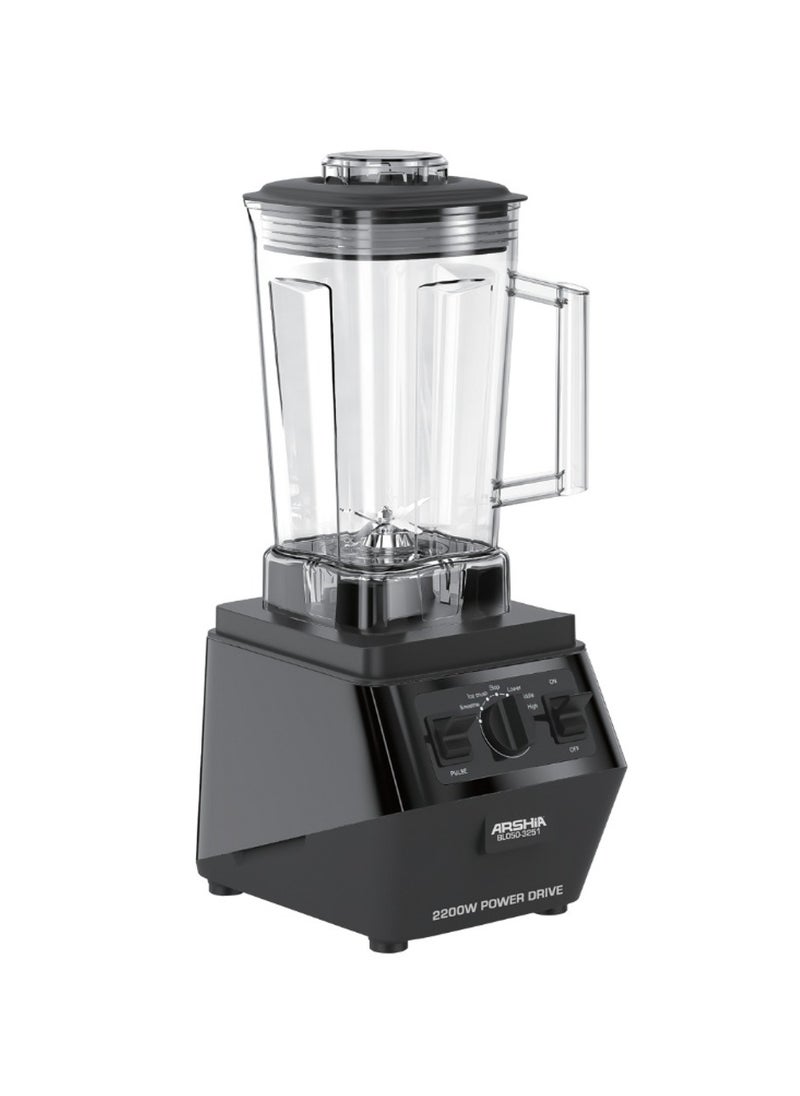 Arshia Arshia Pro Electric Blender, 2 Liter Capacity, 2200 Watt, Black - BL050-3251  - Image 1