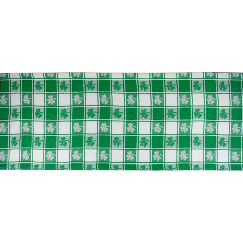 DII St. Patrick's Day Collection Tabletop  Table Runner  14x72  Shamrock Check - Image 2