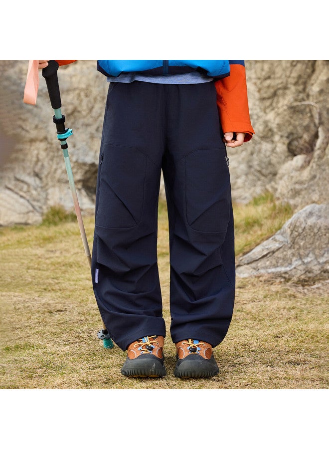 Ask Junior Kids Outdoor Sports Waterproof Sun-proof Cargo Pants Navy Blue - Image 4