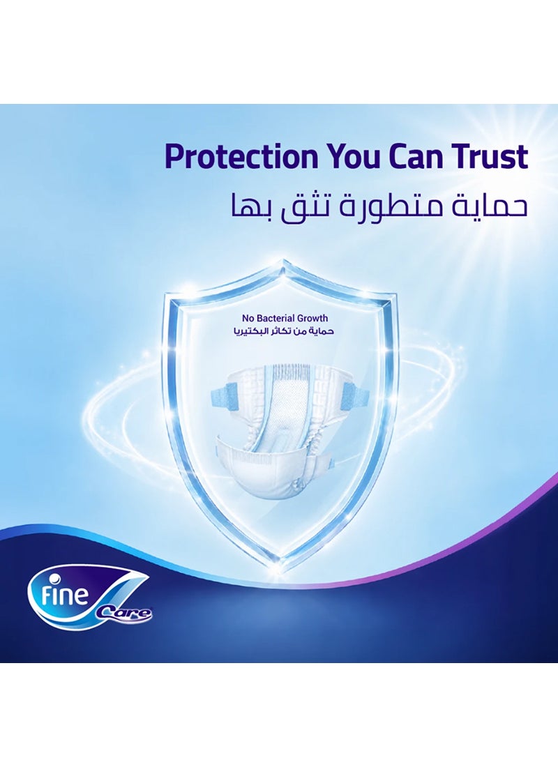 فاين كير حفاضات للكبار لسلس البول للجنسين، سراويل داخلية بخصر متوسط وقدرة امتصاص فائقة، وحماية ضدّ التسرب، مقاس 75-110 سم، 22 قطعة - Image 4