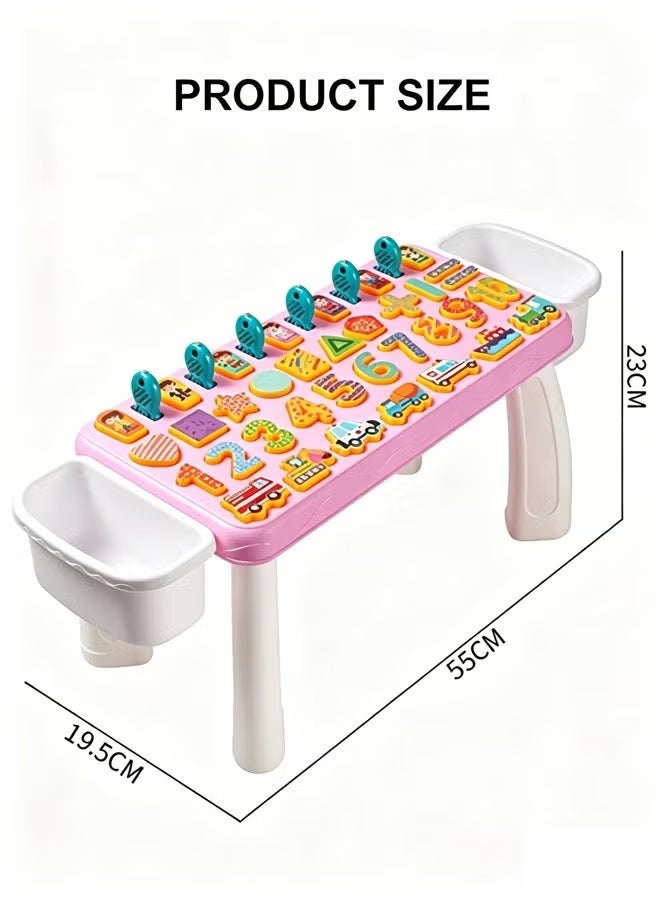 Magnetic Fishing Toys Game Set for Kids Magnetic Numbers Board Fishing Game Educational Toy Puzzle Learning Toys Magnetic Color Fishing Game Table Learning To Count and Sort Color - Image 2