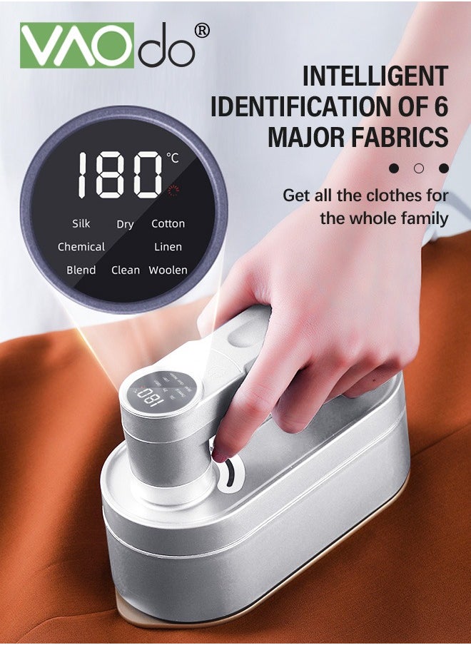 VAOdo Handheld Clothes Steamer 1200W Fast-Heat with Measure Cup 110ML Water Tank for Home Office and Travel Portable Travel Clothing Fabric Steamer with LED Display Contains Power Outage Protection Steamer  - Image 3