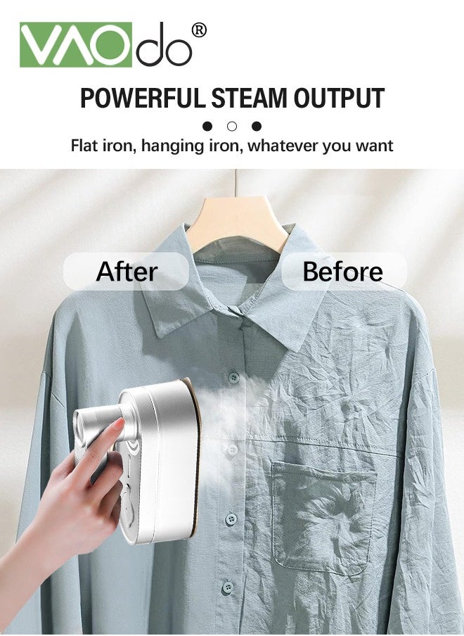 VAOdo Handheld Clothes Steamer 1200W Fast-Heat with Measure Cup 110ML Water Tank for Home Office and Travel Portable Travel Clothing Fabric Steamer with LED Display Contains Power Outage Protection Steamer  - Image 5