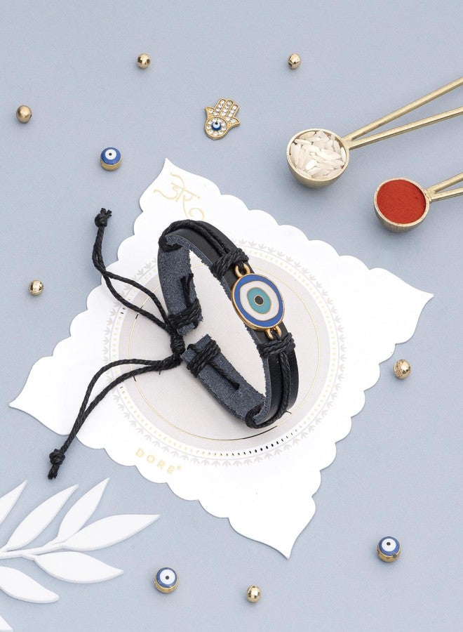 DORE® Evil Eye Rakhi For Brother Evil Eye Rakhi For Brother Rakhi Set For Brother Evil Eye Rakhi Bracelet For Brother Rakhi For Brother Single Rakhi For Brother Drishti Kavach Rakhi Set - Image 2