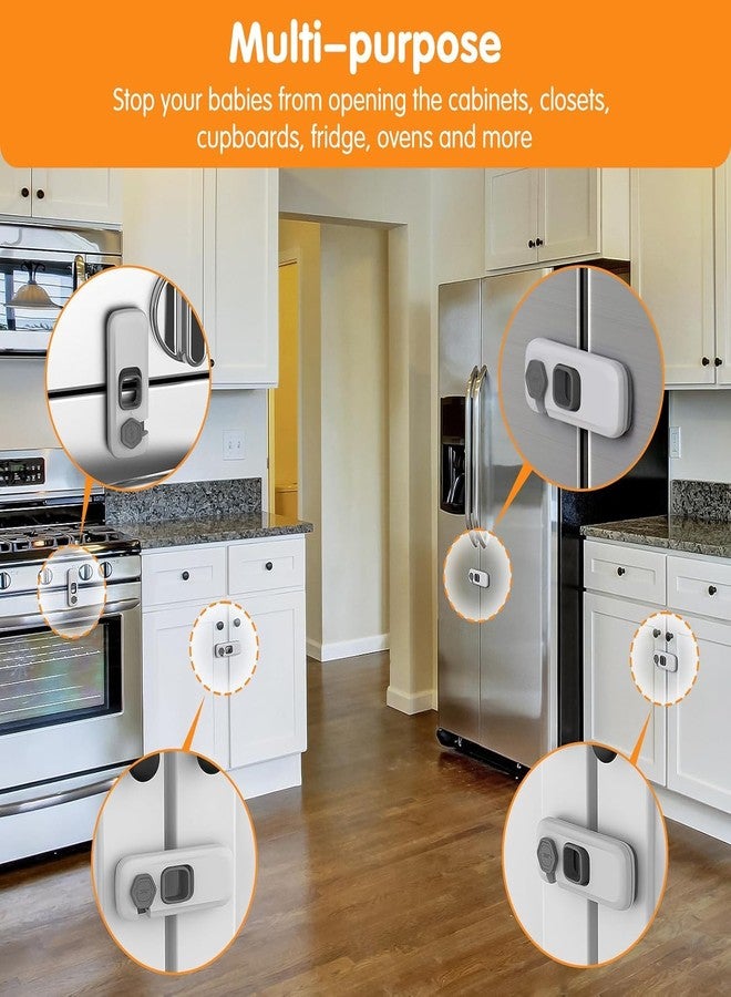 Bitnex Child Proof Refrigerator Lock with 3M Adhesive, Freezer Door Lock, Child Safety Locks for Doors, Multi-Use Kids Safety Locks for Fridge, Oven, Cabinets, Drawers (No Tools Needed) - Baby & Pet Proofing - Image 4