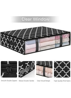 HOOKOR 3 Pack Storage Bags, Clothes Storage, Under bed Storage Containers With Durable Handles, Large Capacity Storage Bins, Foldable Storage Organizers For Clothes, Bedding and Toys (32-04-3p)  - Image 2