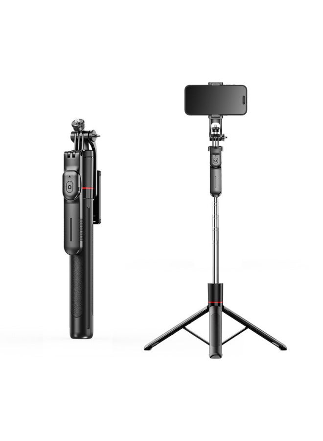 F16 Universal Mobile Phone Selfie Stick with Bluetooth Remote Control Stainless Steel Telescopic Tripod Stand Anti-shake Handheld Stable Live Streaming Holder - Image 1