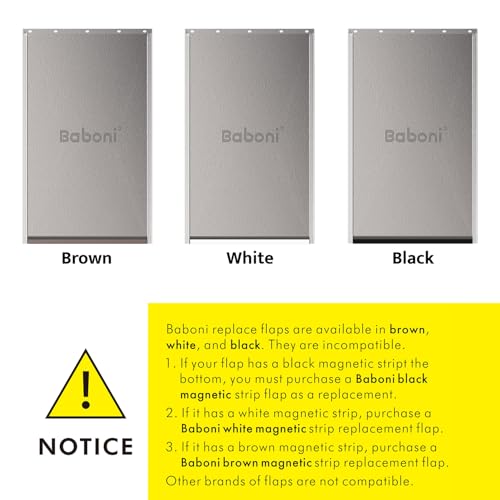 Baboni Replacement Flap for Baboni Metal Dog Doors Including Screws,Brown Magnetic Strip,X-Large (23 19/32 in x 13 19/64 in) - Image 2