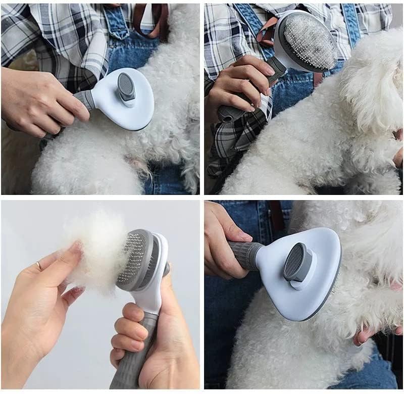 Zephorus Self Cleaning Slicker Brush, Pet Grooming Shedding Brush for Dogs and Cats - Easy to Remove Loose Undercoat, Pet Massaging Tool Suitable for Pets with Long or Short Hair multi - Image 2