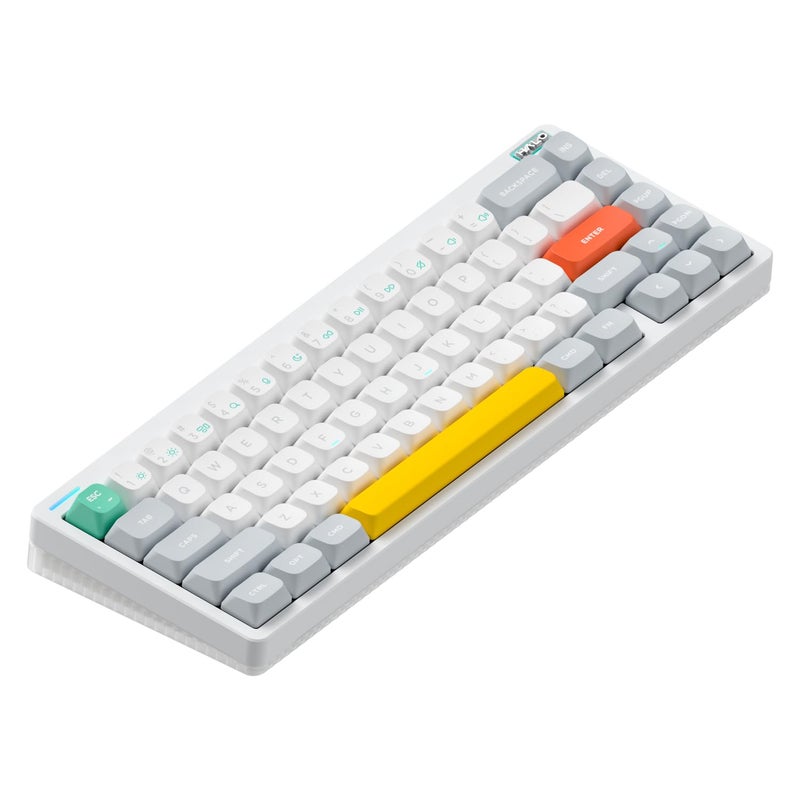 nuphy Halo65 V2 Wireless Mechanical Keyboard with PBT Keycaps65 Hot Swappable Custom Gaming Keyboard Compatible with QMKVIARGB BacklitGasket StructureBT50USBC24GHzWhiteRaspberry Switches - Image 2