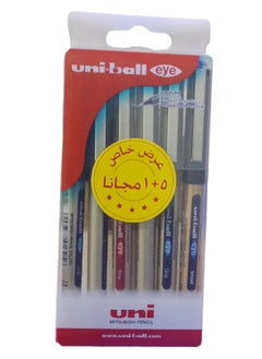 يوني بول مجموعة أقلام حبر سائل من 6 قطع متعدد الألوان  - Image 2